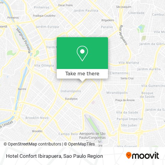 Hotel Confort Ibirapuera map