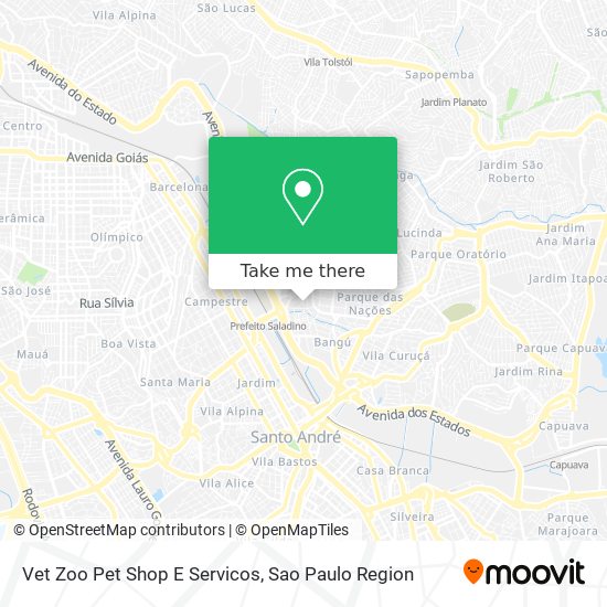 Vet Zoo Pet Shop E Servicos map
