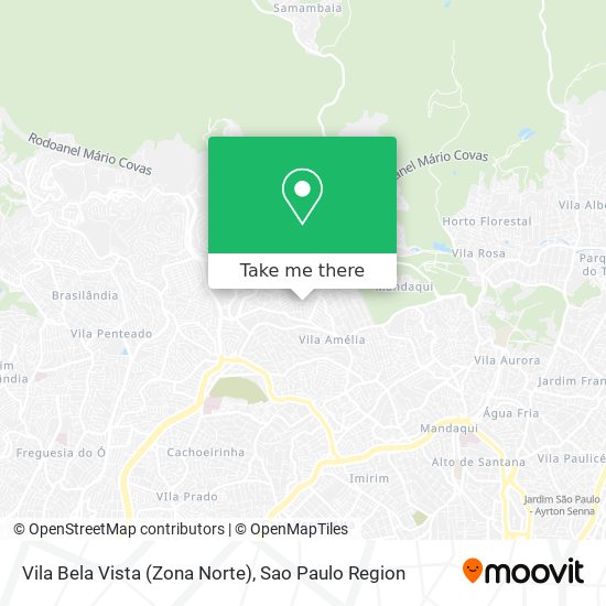 Mapa Vila Bela Vista (Zona Norte)