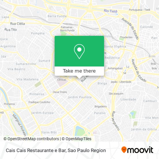 Cais Cais Restaurante e Bar map