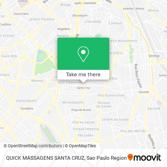 QUICK MASSAGENS SANTA CRUZ map