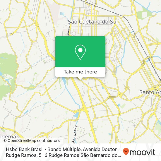 Hsbc Bank Brasil - Banco Múltiplo, Avenida Doutor Rudge Ramos, 516 Rudge Ramos São Bernardo do Campo-SP 09636-000 map