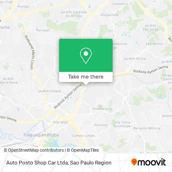 Mapa Auto Posto Shop Car Ltda