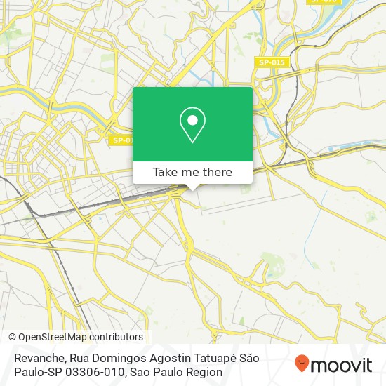 Mapa Revanche, Rua Domingos Agostin Tatuapé São Paulo-SP 03306-010
