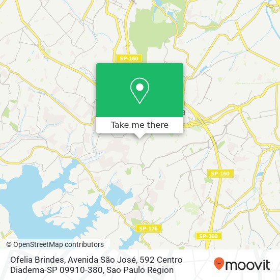 Mapa Ofelia Brindes, Avenida São José, 592 Centro Diadema-SP 09910-380