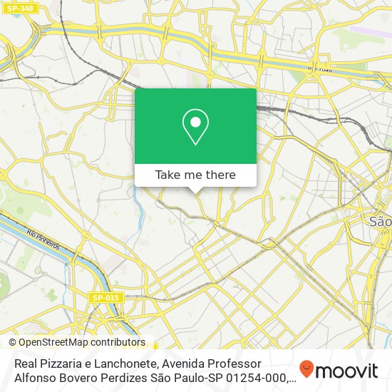 Real Pizzaria e Lanchonete, Avenida Professor Alfonso Bovero Perdizes São Paulo-SP 01254-000 map