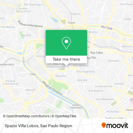 Spazio Villa Lobos map