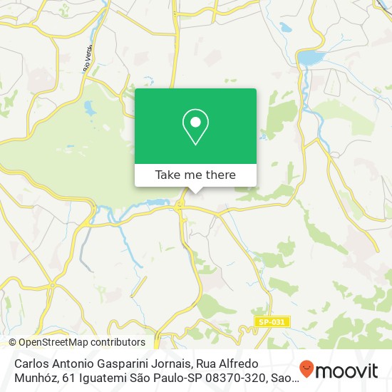 Carlos Antonio Gasparini Jornais, Rua Alfredo Munhóz, 61 Iguatemi São Paulo-SP 08370-320 map