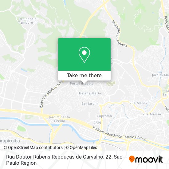 Mapa Rua Doutor Rubens Rebouças de Carvalho, 22