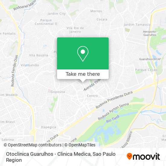 Mapa Otoclinica Guarulhos - Clinica Medica