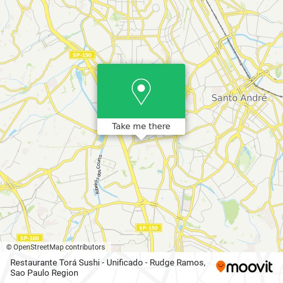 Restaurante Torá Sushi - Unificado - Rudge Ramos map