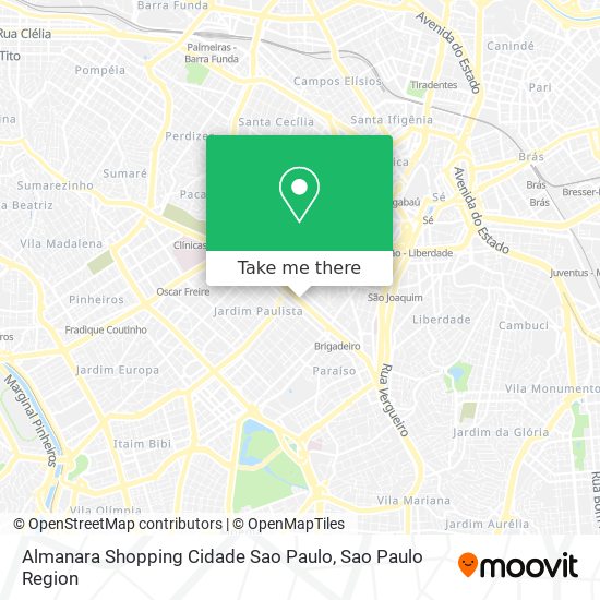 Mapa Almanara Shopping Cidade Sao Paulo