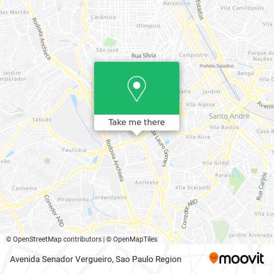 Mapa Avenida Senador Vergueiro