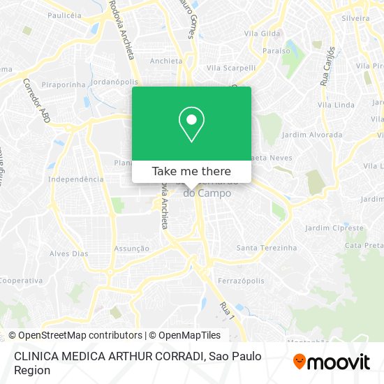 CLINICA MEDICA ARTHUR CORRADI map