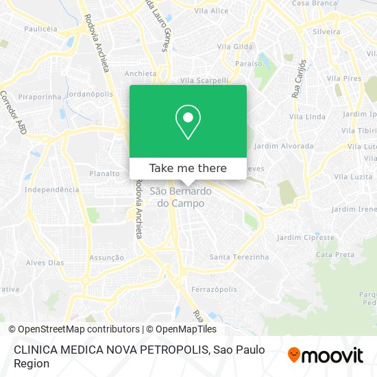 CLINICA MEDICA NOVA PETROPOLIS map