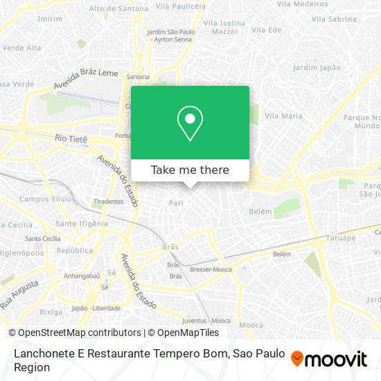 Mapa Lanchonete E Restaurante Tempero Bom