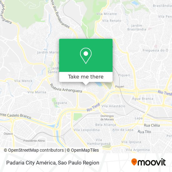 Padaria City América map