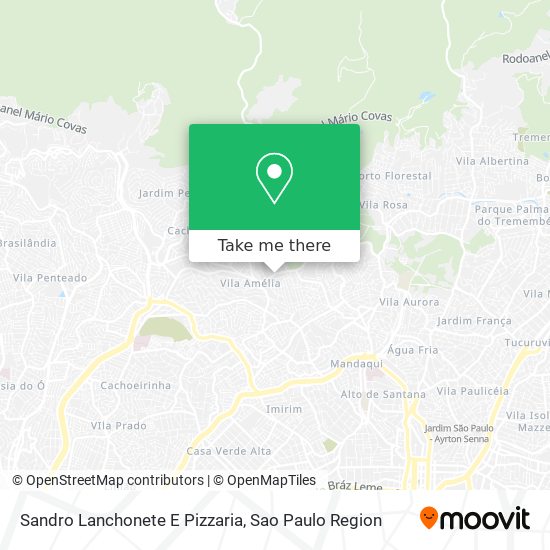 Mapa Sandro Lanchonete E Pizzaria