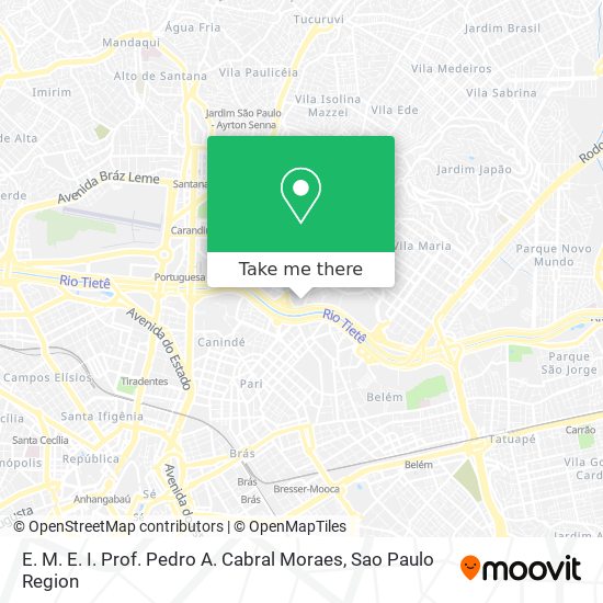 E. M. E. I. Prof. Pedro A. Cabral Moraes map