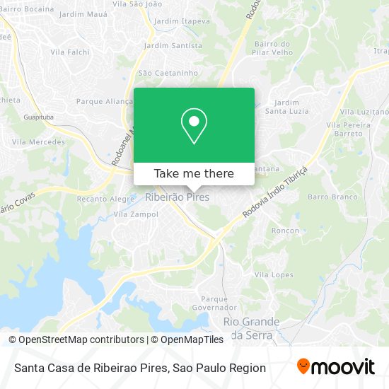 Santa Casa de Ribeirao Pires map