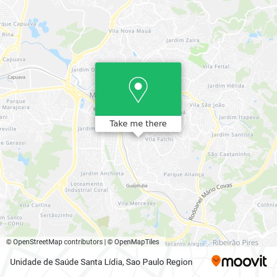 Mapa Unidade de Saúde Santa Lídia