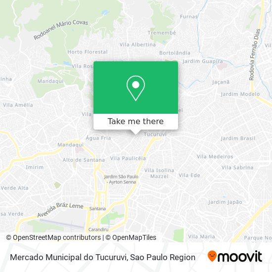 Mapa Mercado Municipal do Tucuruvi