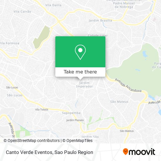 Mapa Canto Verde Eventos