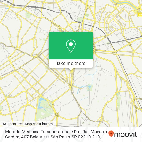 Metodo Medicina Trasoperatoria e Dor, Rua Maestro Cardim, 407 Bela Vista São Paulo-SP 02210-210 map