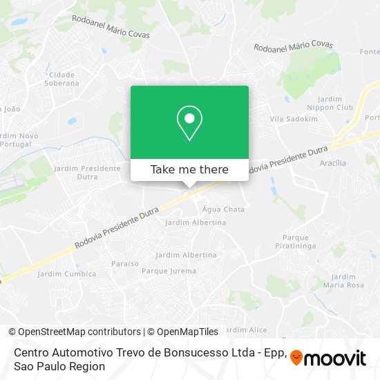 Centro Automotivo Trevo de Bonsucesso Ltda - Epp map