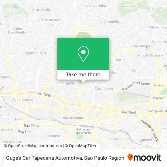 Mapa Guga's Car Tapecaria Automotiva