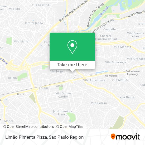 Limão Pimenta Pizza map