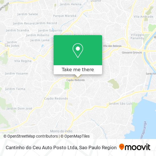 Mapa Cantinho do Ceu Auto Posto Ltda