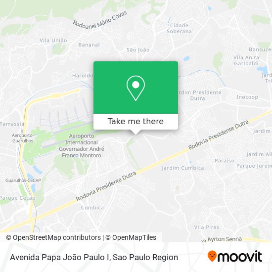 Mapa Avenida Papa João Paulo I