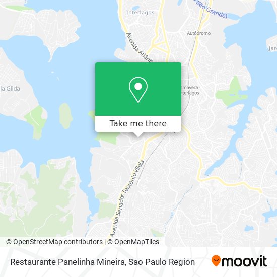 Mapa Restaurante Panelinha Mineira