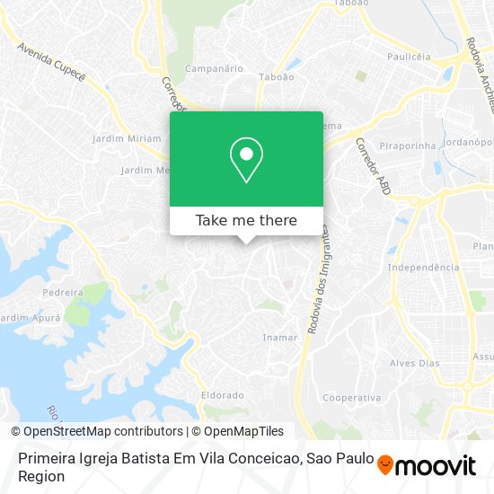 Primeira Igreja Batista Em Vila Conceicao map