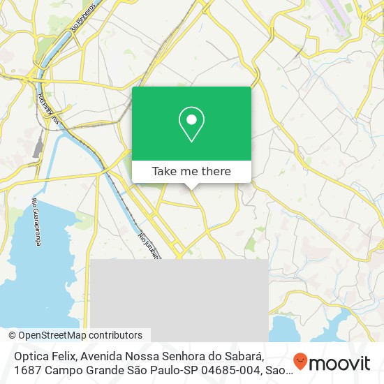 Optica Felix, Avenida Nossa Senhora do Sabará, 1687 Campo Grande São Paulo-SP 04685-004 map