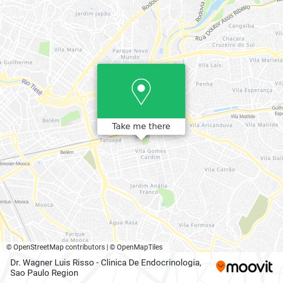 Dr. Wagner Luis Risso - Clinica De Endocrinologia map