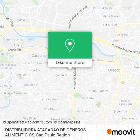 DISTRIBUIDORA ATACADAO DE GENEROS ALIMENTICIOS map