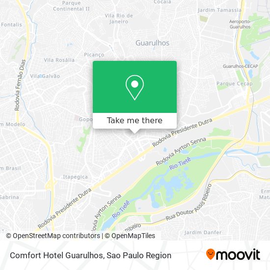 Comfort Hotel Guarulhos map
