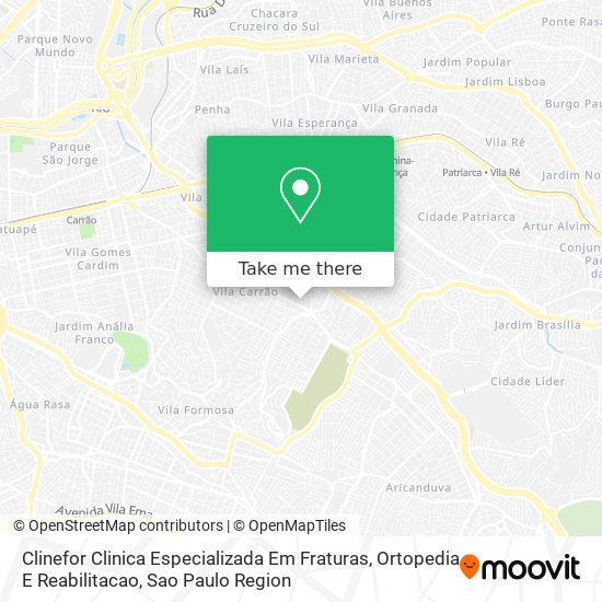 Mapa Clinefor Clinica Especializada Em Fraturas, Ortopedia E Reabilitacao