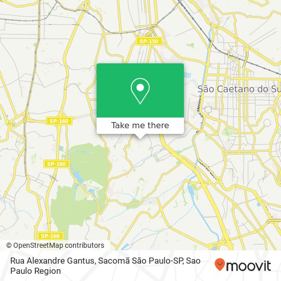 Mapa Rua Alexandre Gantus, Sacomã São Paulo-SP