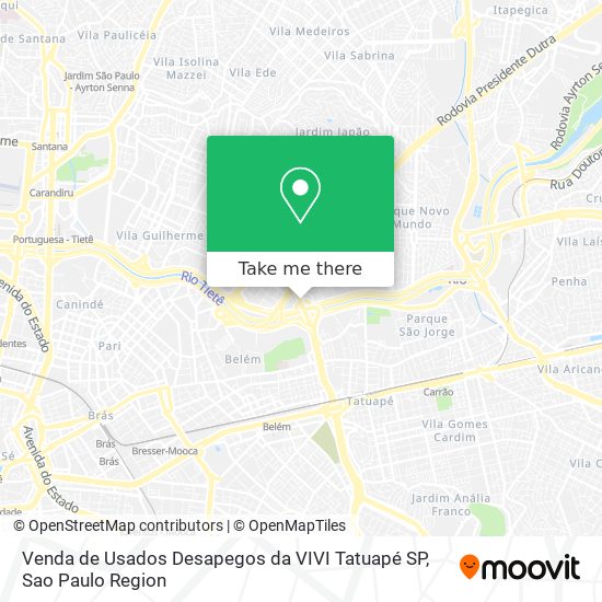 Venda de Usados Desapegos da VIVI Tatuapé SP map