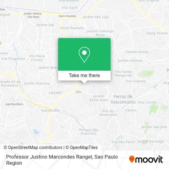 Professor Justino Marcondes Rangel map