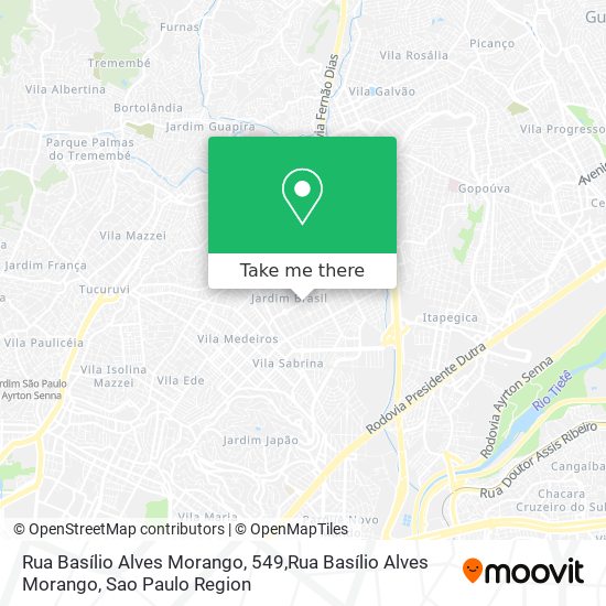 Mapa Rua Basílio Alves Morango, 549,Rua Basílio Alves Morango