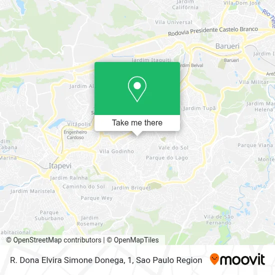 R. Dona Elvira Simone Donega, 1 map