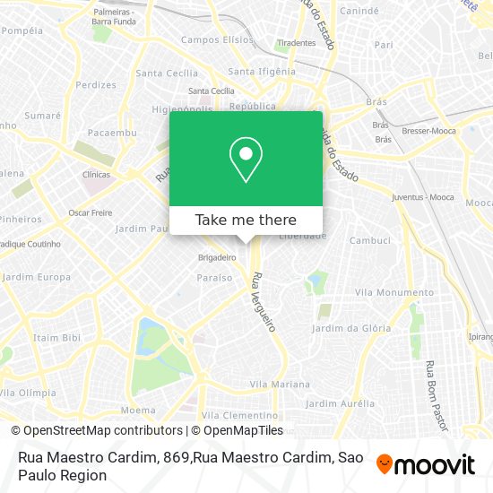 Mapa Rua Maestro Cardim, 869,Rua Maestro Cardim