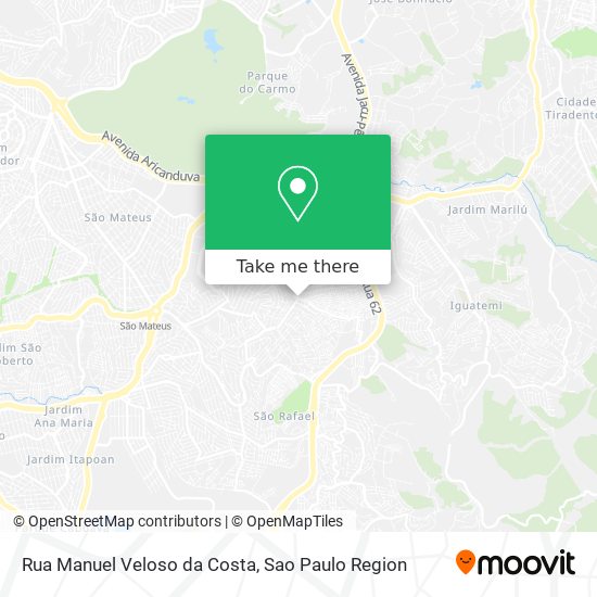 Mapa Rua Manuel Veloso da Costa