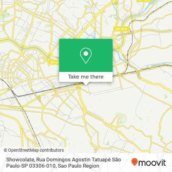 Showcolate, Rua Domingos Agostin Tatuapé São Paulo-SP 03306-010 map