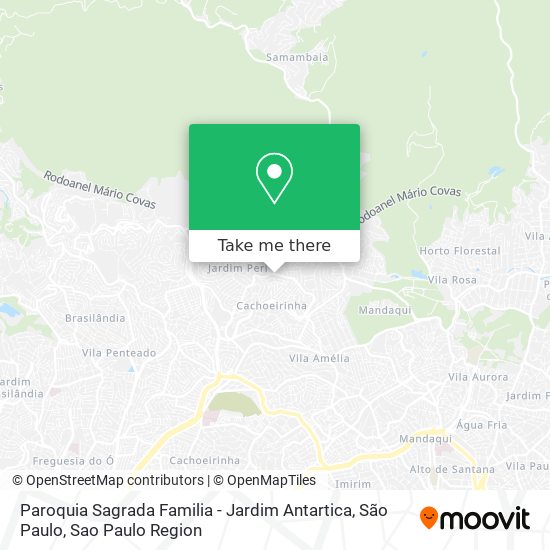 Paroquia Sagrada Familia - Jardim Antartica, São Paulo map