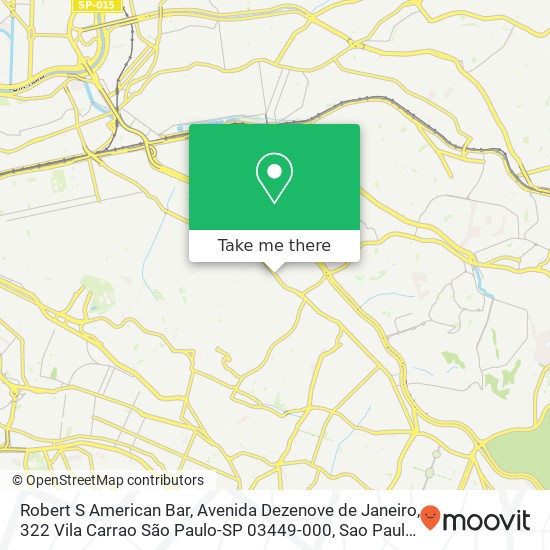 Robert S American Bar, Avenida Dezenove de Janeiro, 322 Vila Carrao São Paulo-SP 03449-000 map